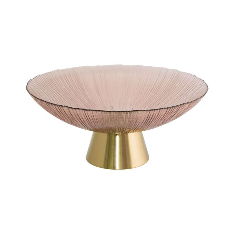 Pink & Gold Footed Bowl