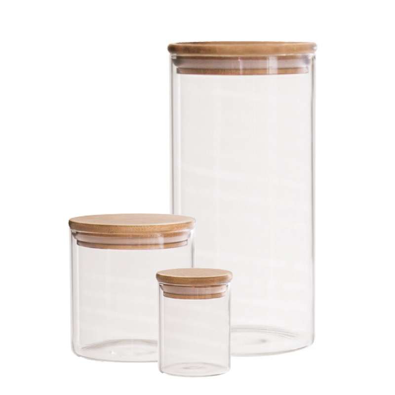 Glass Jar With Bamboo Lid (75ml-1700ml)