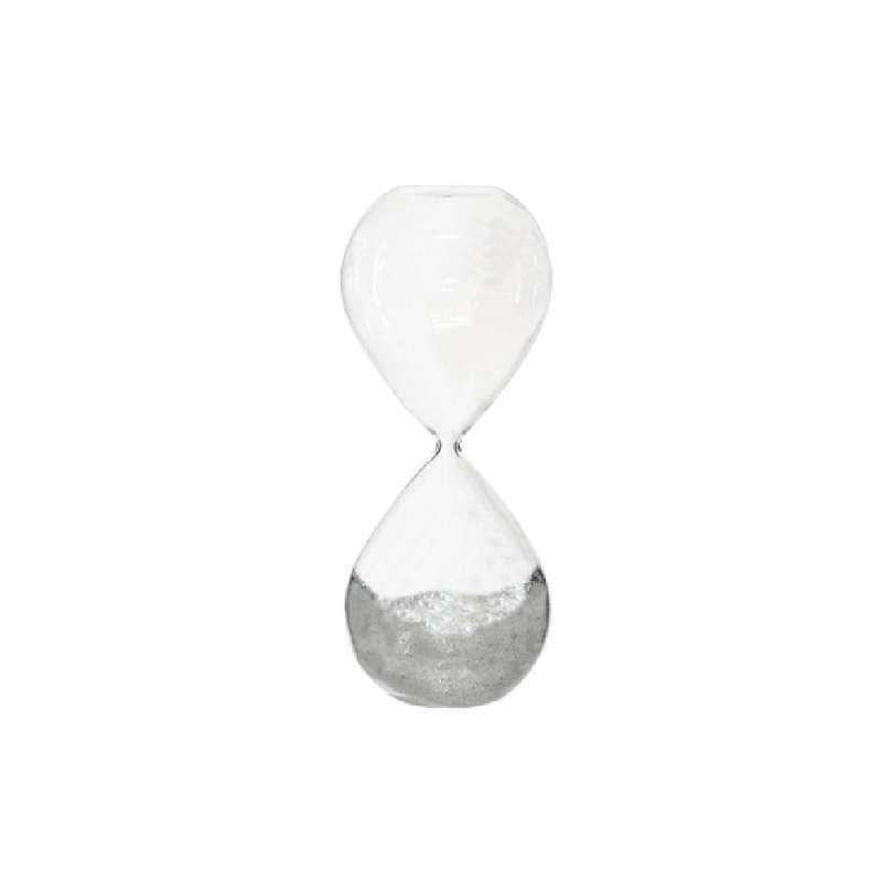Glitter Hourglass Silver