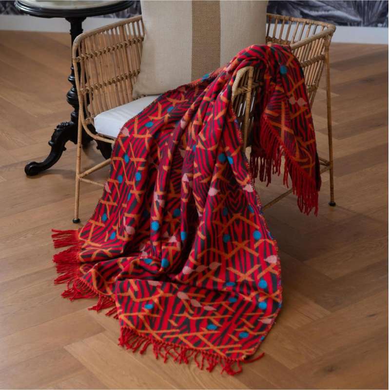 Himba Red & Old Gold Throw