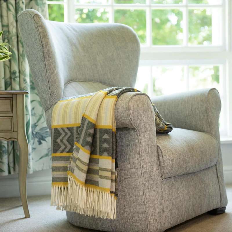 Kente Wild Dove Nugget Gold Throw