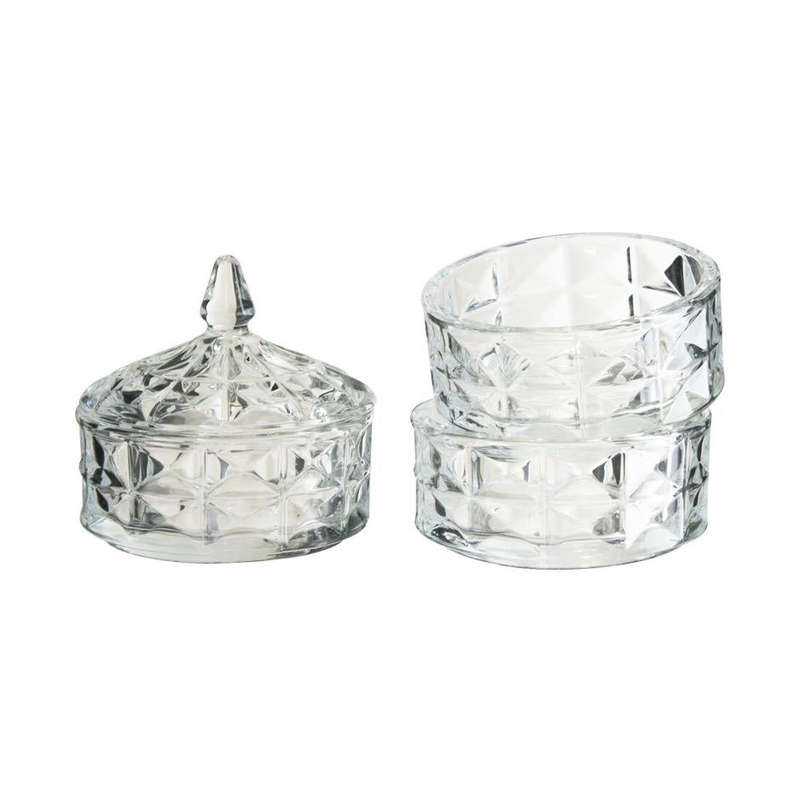 Tiered Glass Trinket Set