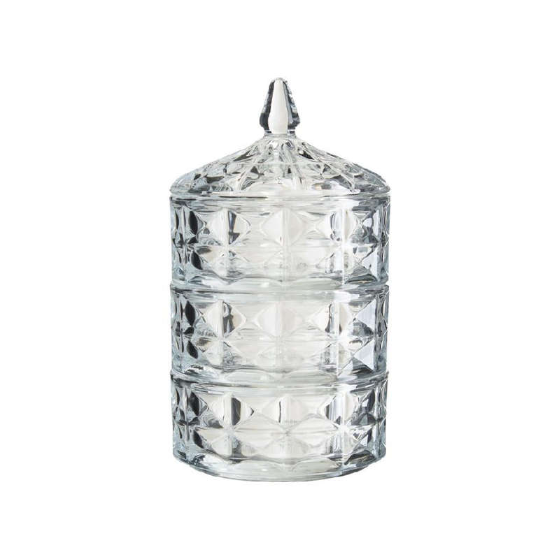 Tiered Glass Trinket Set