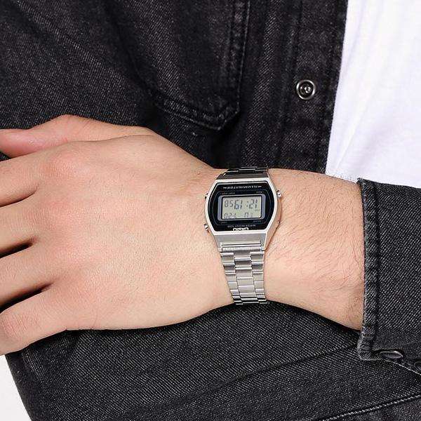 Casio Vintage Digital Watch B640WD-1AVDF Black Dial On Stainless Steel