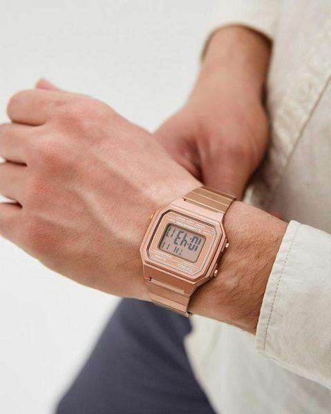 Casio Retro Digital Watch B650WC-5ADF Rose Gold Dial On Rose Gold Stainless Steel
