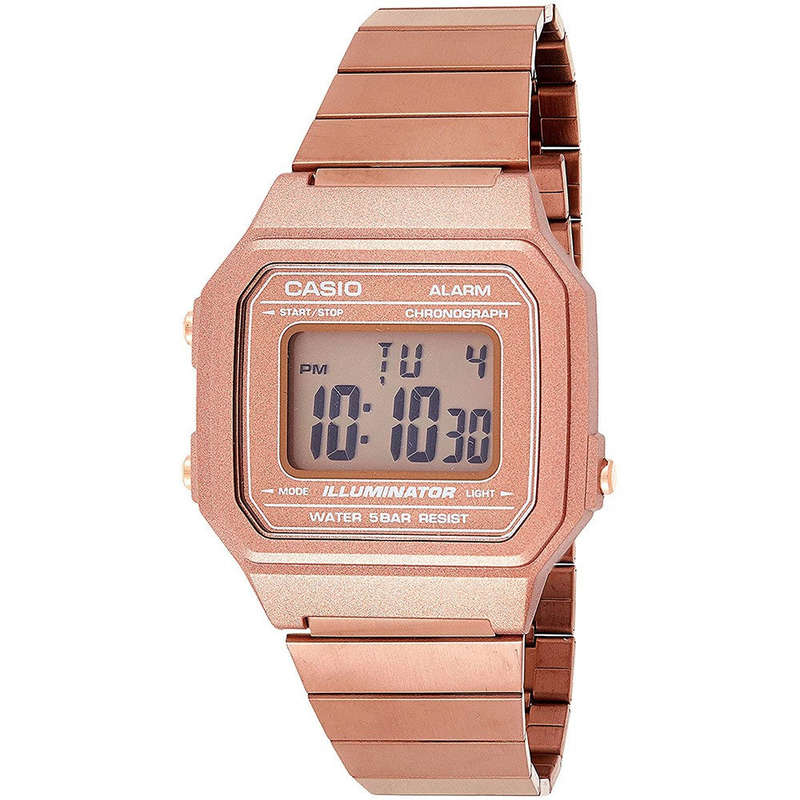 Casio Retro Digital Watch B650WC-5ADF Rose Gold Dial On Rose Gold Stainless Steel