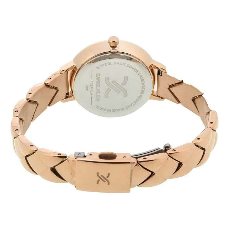 Daniel Klein Premium Watch DK12041-2 Rose Plated Stainless Steel Head With Mother Of Pearl Dial O...