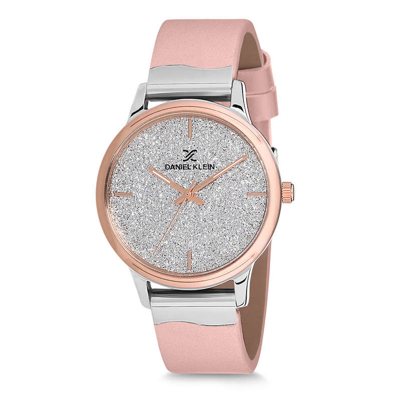 Daniel Klein Premium Watch DK12052-4 Stainless Steel Head With Rose Plated Bezel Silver Shimmer D...