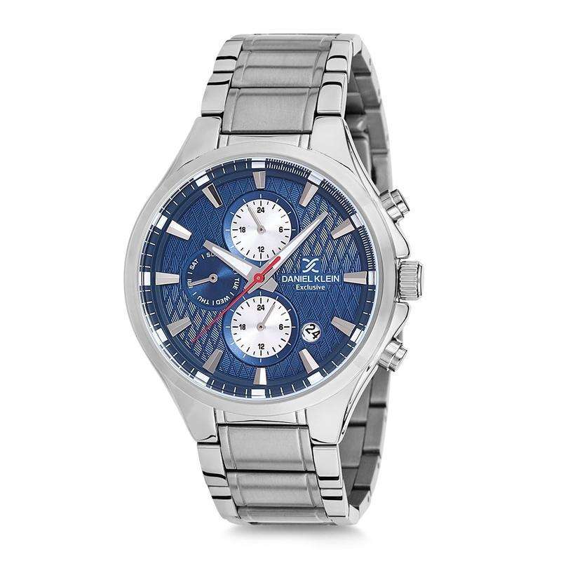 Daniel Klein Premium Watch DK12133-2 Stainless Steel Multifunction Blue Dial