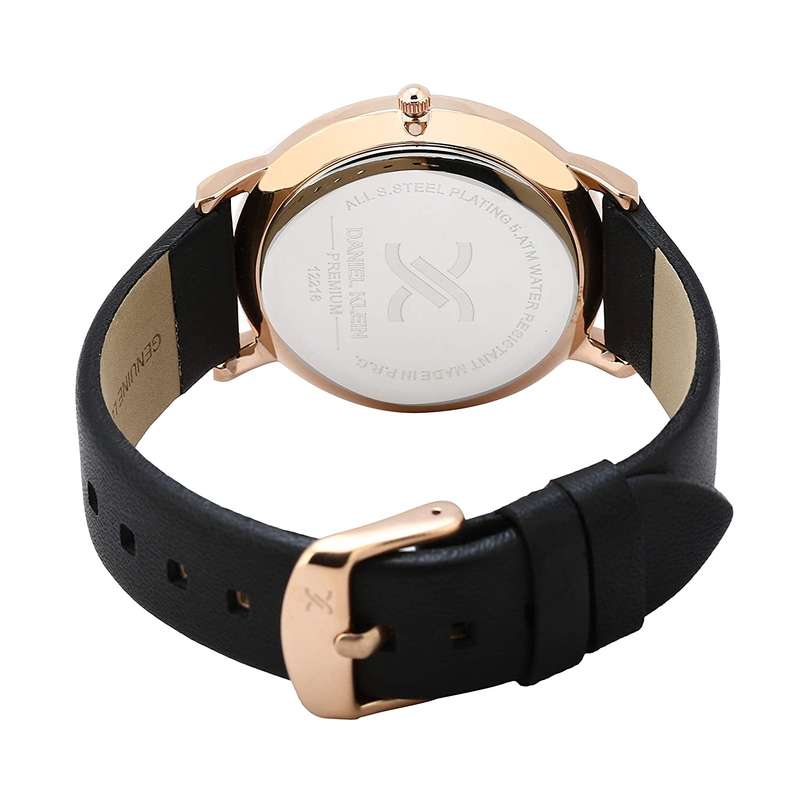 Daniel Klein Premium Watch DK12216-6 Rose Plated Stainless Steel Head With Dark Brown Dial On Dar...
