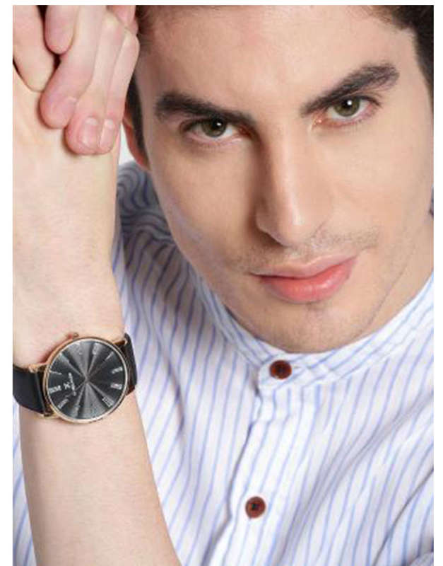 Daniel Klein Premium Watch DK12216-6 Rose Plated Stainless Steel Head With Dark Brown Dial On Dar...