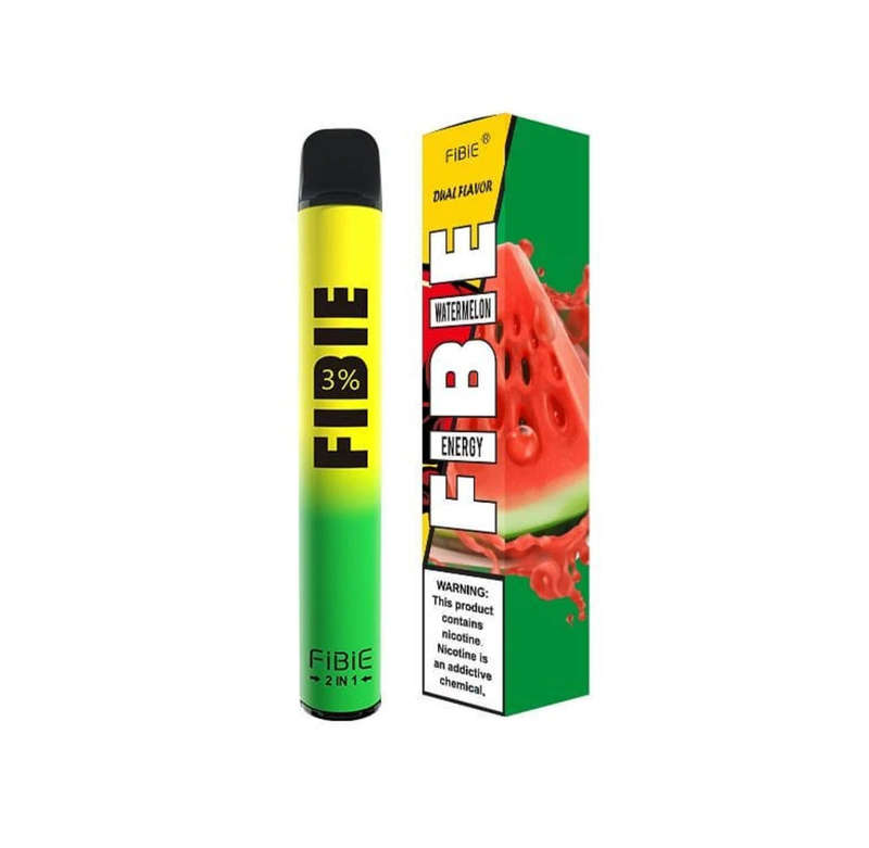 FIBIE Rechargeable Dual Flavour Watermelon / Energy Drink 1200 Puffs Disposable Vape Pod 30mg