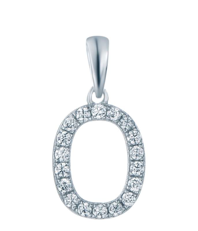 Sterling Silver Micro Set Letter O Pendant SP00030
