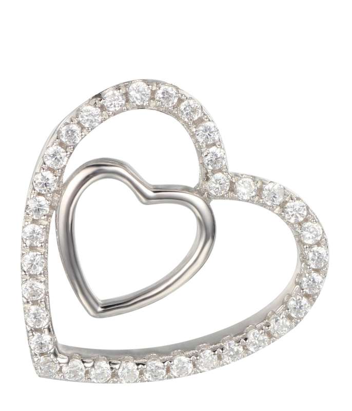 Sterling Silver Double Heart Pendant SP00004