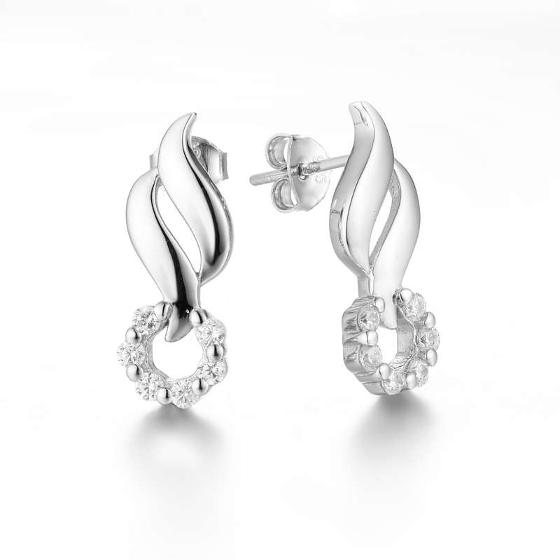 Sterling Silver Fancy Earrings SE00009