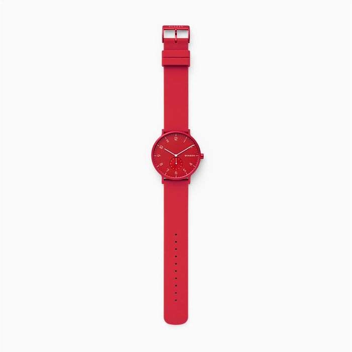 Skagen Aaren Kulor SKW6512 41mm Red On Red Silicone
