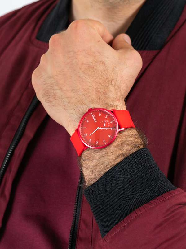 Skagen Aaren Kulor SKW6512 41mm Red On Red Silicone