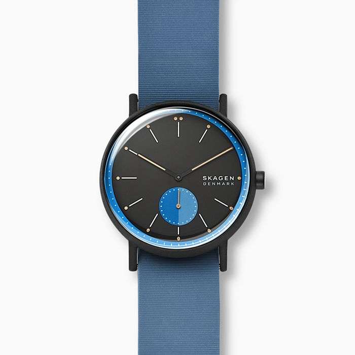 Skagen Signatur Field Watch SKW6539 42mm Black & Blue On Blue Silicone