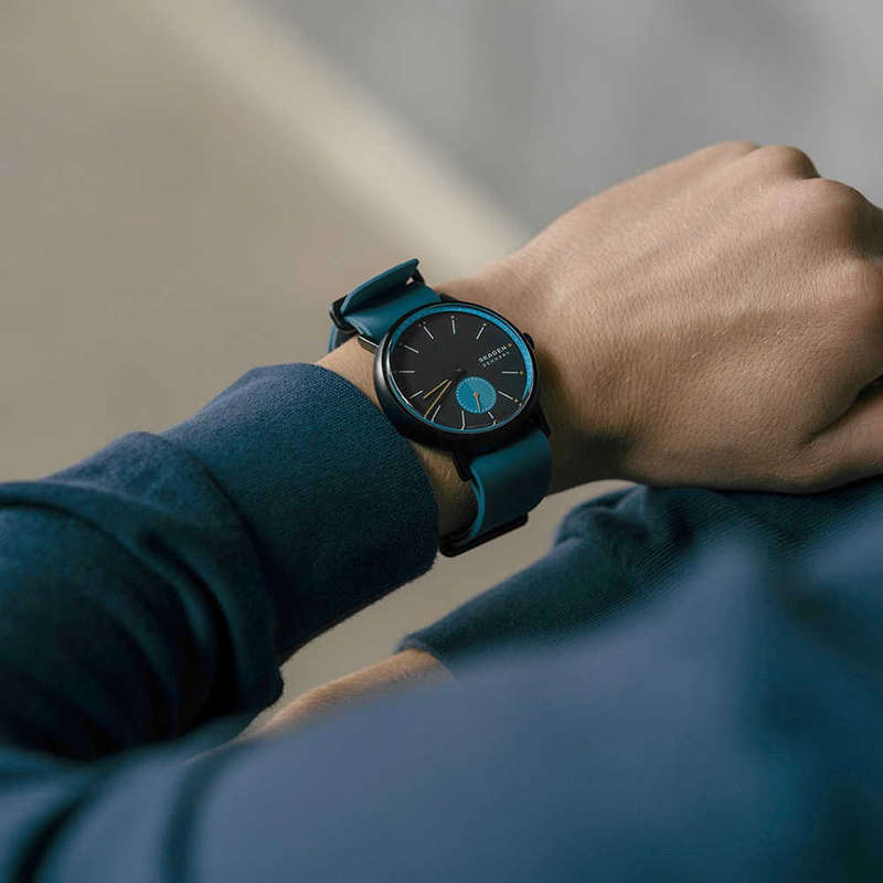 Skagen Signatur Field Watch SKW6539 42mm Black & Blue On Blue Silicone