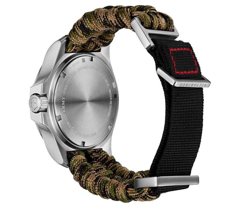 Victorinox Swiss Army INOX Watch 241727 Stainless Steel With Olive Green  Dial On Olive Green Camouf