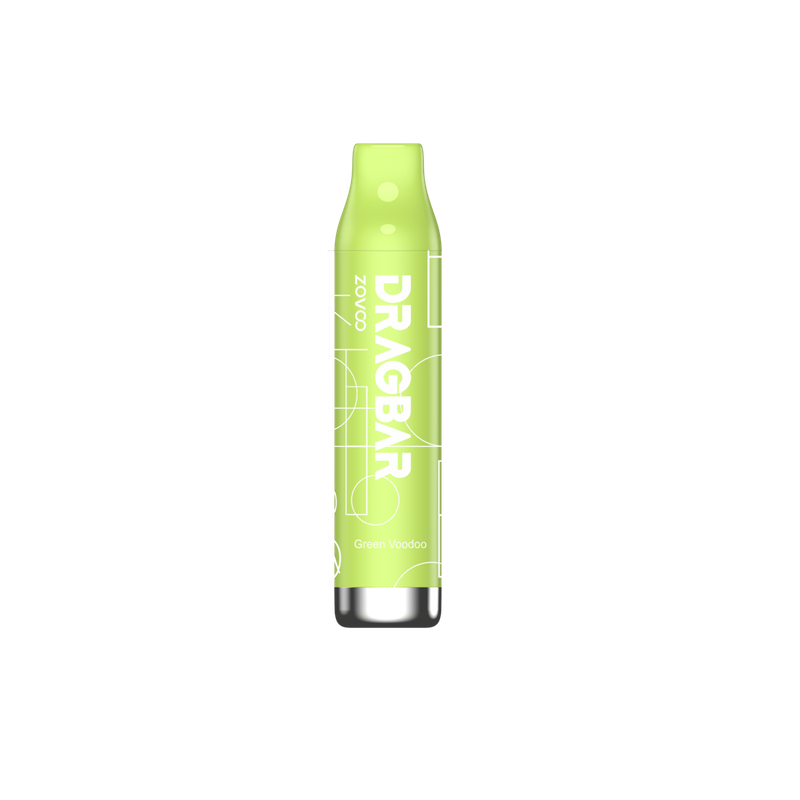ZoVoo Dragbar 5000c Green Voodoo Rechargeable Disposable Vape Pod 50mg 5000 Puffs