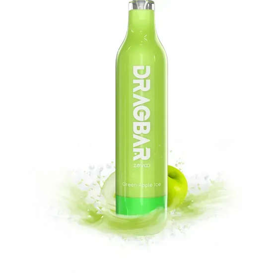 ZoVoo Dragbar Green Apple Ice Ice 2200 Puffs Disposable Vape Pod 50mg