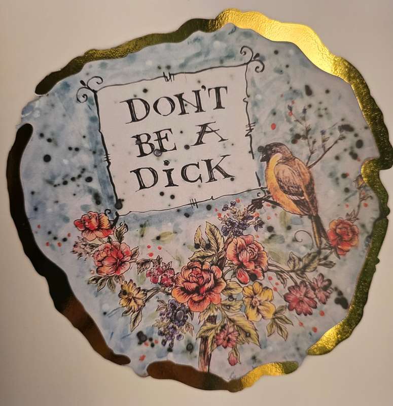 Don't be a Dick Blank Greeting Card