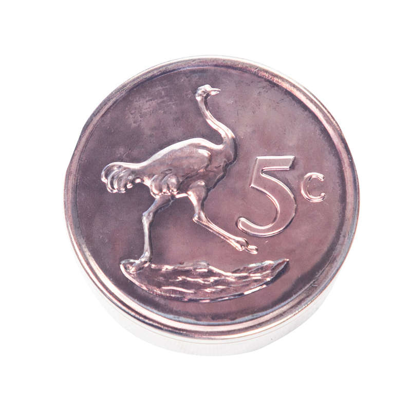 5 Cent Coin Stash Tin with Removable Lid