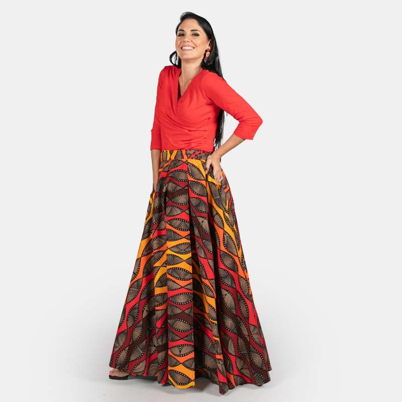 Women's Busi Wrap Cotton Skirt