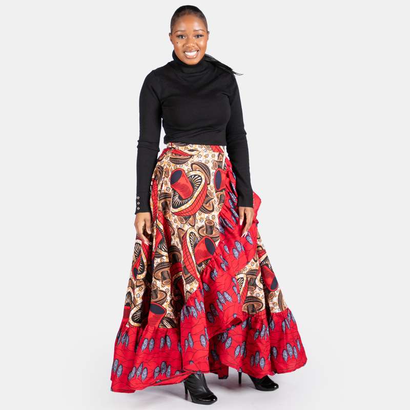 Ladies' Ruffle Wrap Skirt