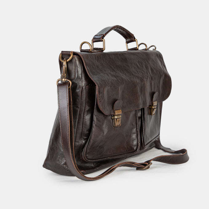 Genuine Leather Laptop Bag with Detail