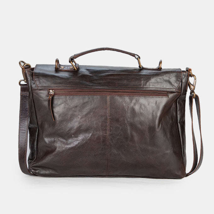 Genuine Leather Laptop Bag with Detail