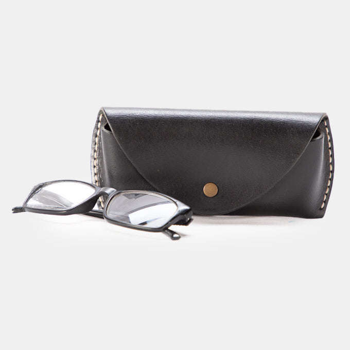 Genuine Leather Handcrafted Glasses Case with Full Flap