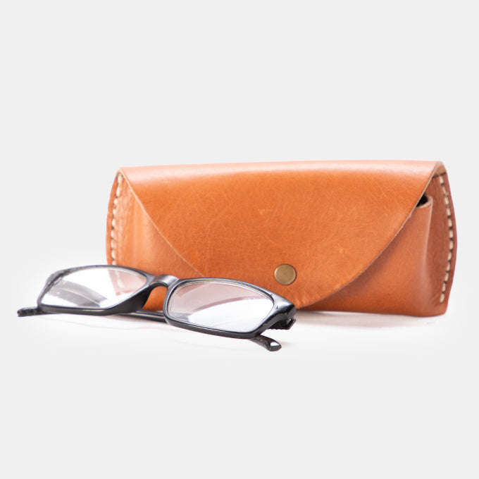 Genuine Leather Handcrafted Glasses Case with Full Flap