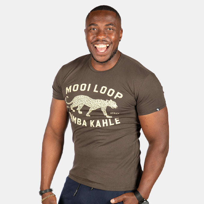 Men's Leopard Mooi Loop Hamba Kahle T-Shirt