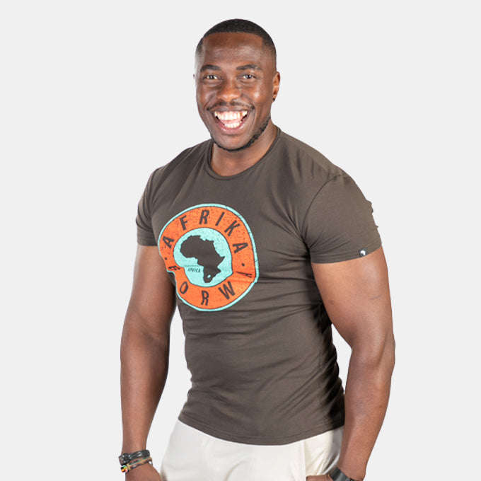 Men's South African Borwa Afrika Map T-Shirt