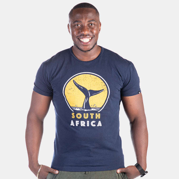 Men's fitted South Africa Whale T