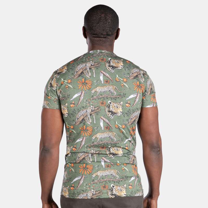 Men's Leopard Design Short-Sleeve T-Shirt