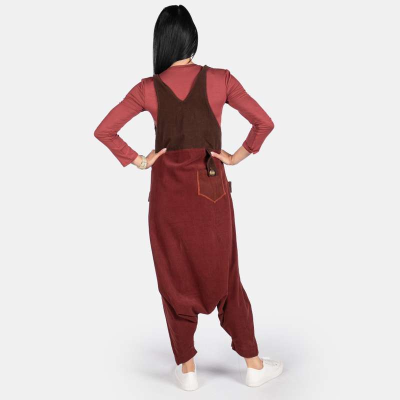 Ladies' Harem Cord Dungaree