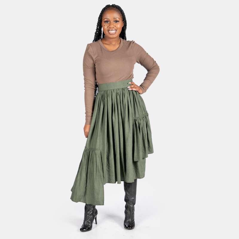 Ladies' Asymmetric Frill Skirt