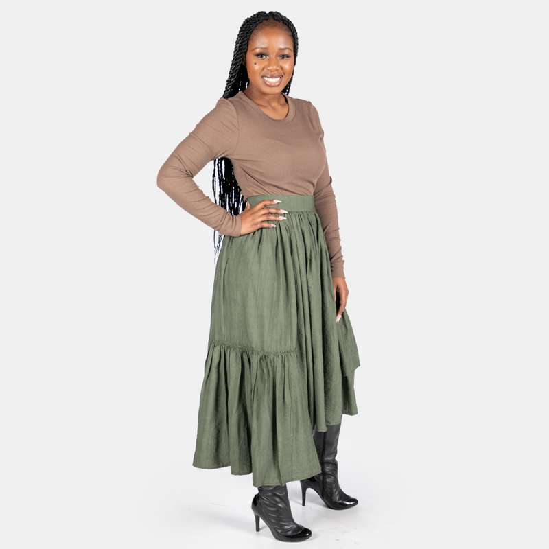 Ladies' Asymmetric Frill Skirt