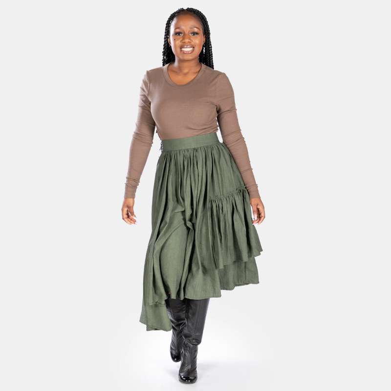 Ladies' Asymmetric Frill Skirt