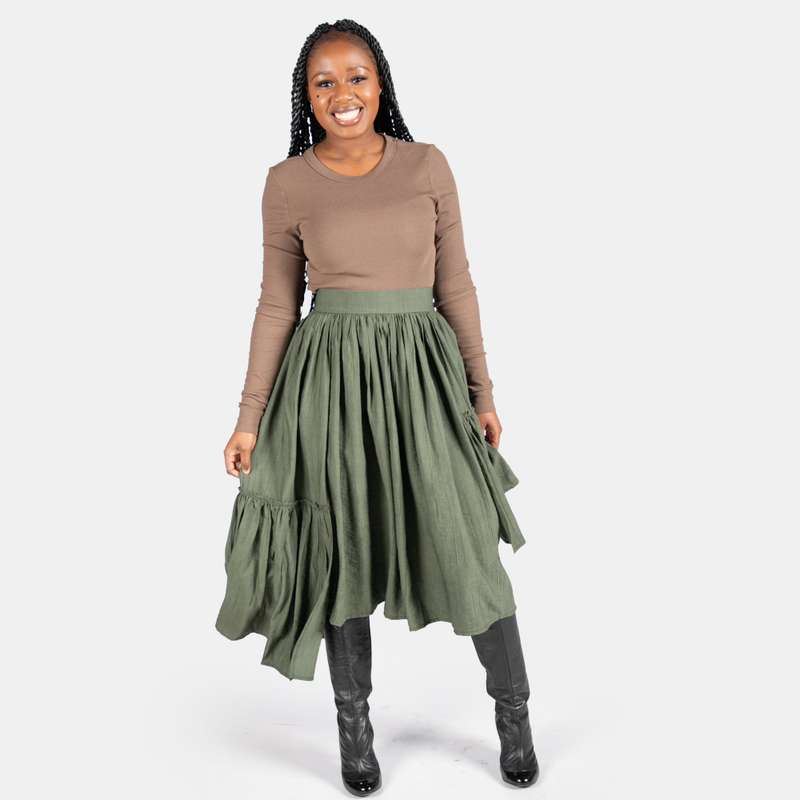 Ladies' Asymmetric Frill Skirt