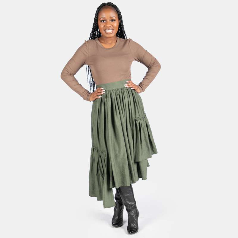 Ladies' Asymmetric Frill Skirt