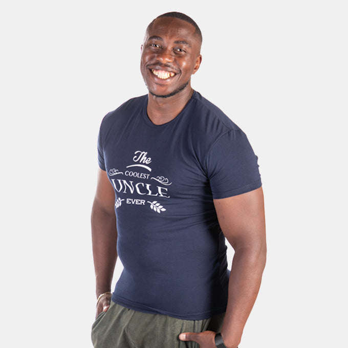 Men's Coolest Uncle Ever T-Shirt Printed Design On Front