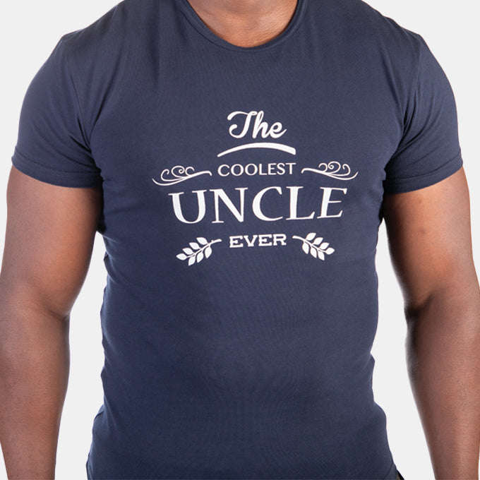 Men's Coolest Uncle Ever T-Shirt Printed Design On Front