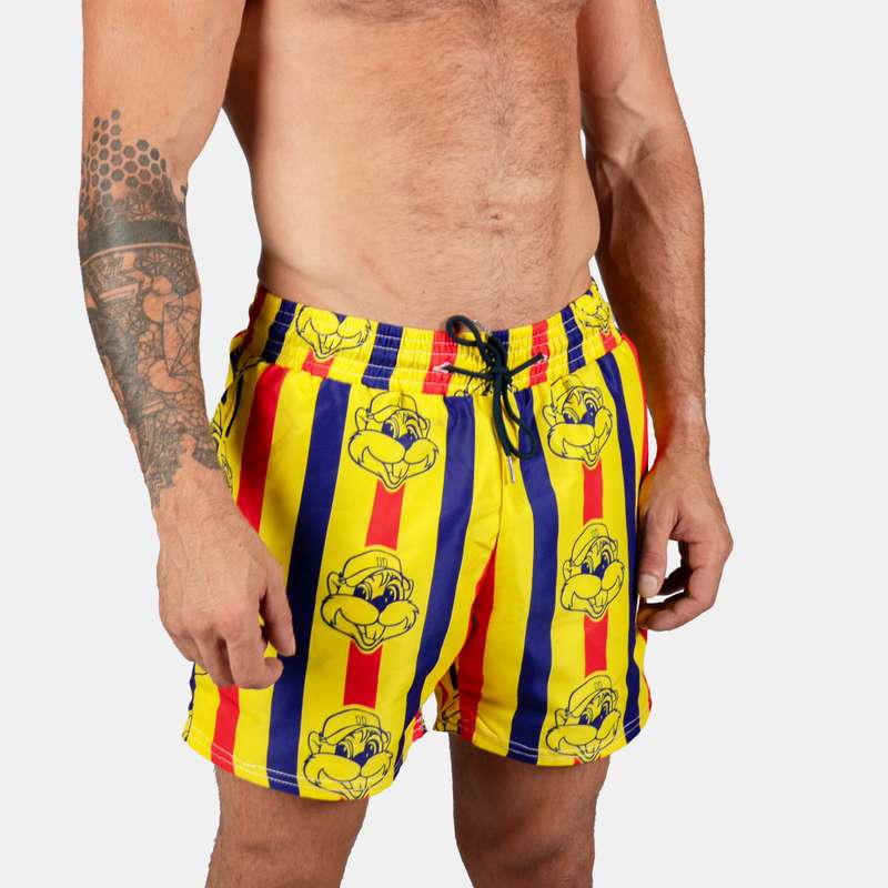 Men's Happy Chappie Swim Shorts with Drawstring