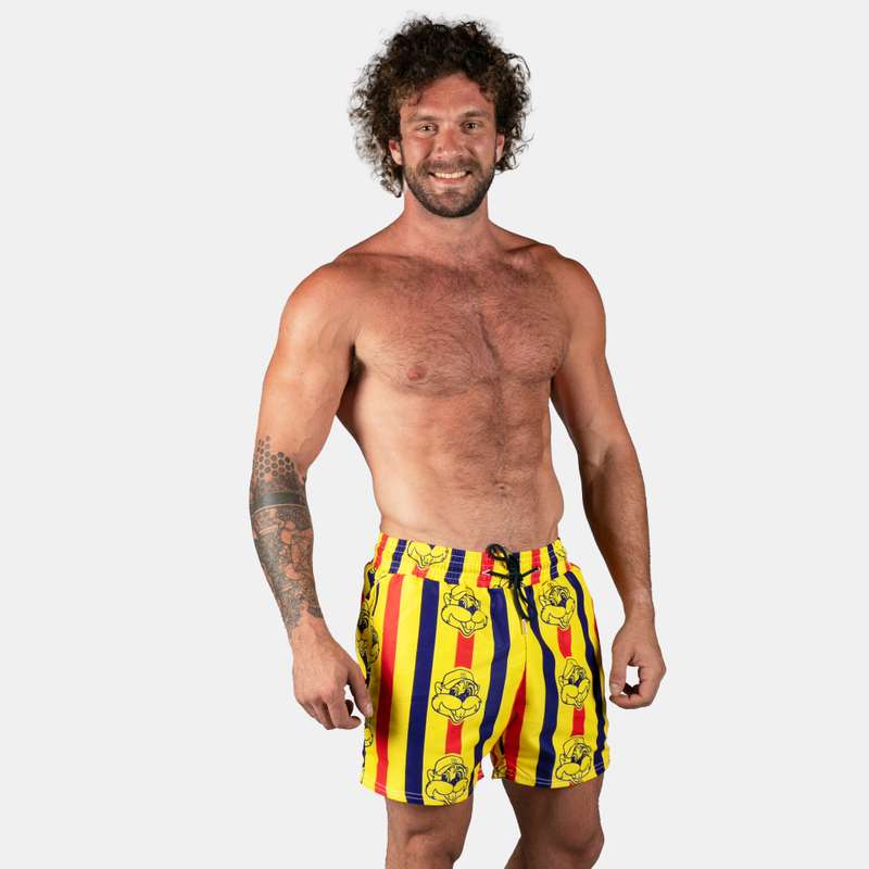 Men's Happy Chappie Swim Shorts with Drawstring