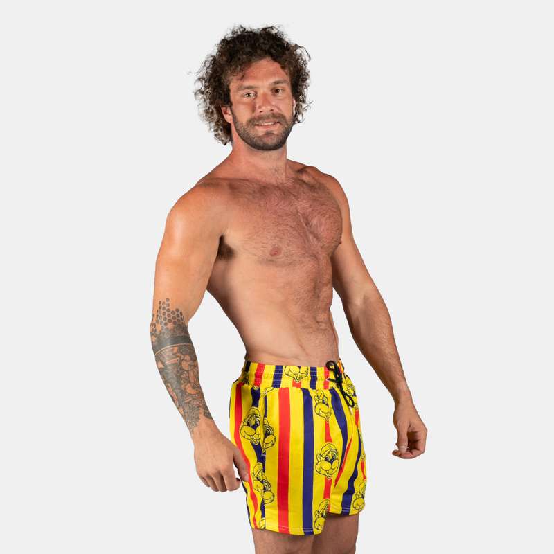 Men's Happy Chappie Swim Shorts with Drawstring