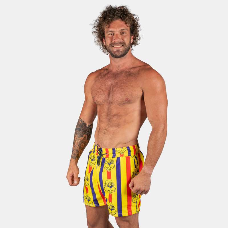 Men's Happy Chappie Swim Shorts with Drawstring